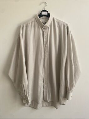 Vintage western Button-Up Dress Shirt — Relaxed Long Sleeve